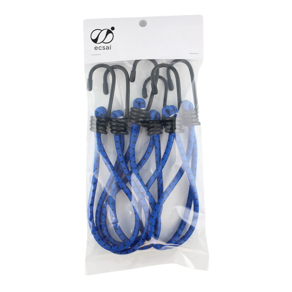 สายรัดยางยืดแบบห่วง ECSAI ตะขอเหล็ก ขนาด 6 มม. ยาว 15 ซม. สีน้ำเงิน-ดำ (แพ็ค 6 ชิ้น)_9